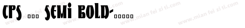CPS 126 Semi Bold字体转换